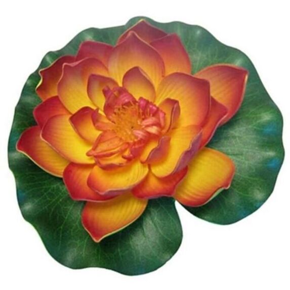 Décoration Bassin Nénuphar PondoLily Orange