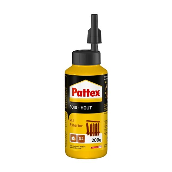 Colle à bois PU extérieur biberon 200 g - PATTEX