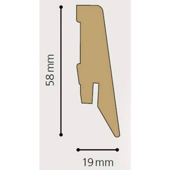 Plinthe mélaminée pin branche 2400x58x19