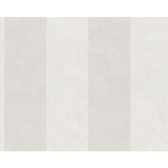 Papier Peint Vinyl Expansé Intissé Rayure Mémory Écru/Gris 5,3m² - AS CREATION