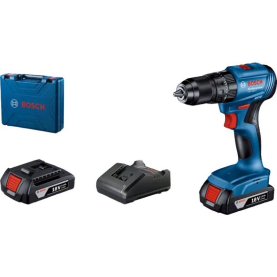 Perceuse-visseuse à percussion GSB 185 Li 18V bleu + 1 batterie + 1 chargeur - BOSCH PROFESSIONAL