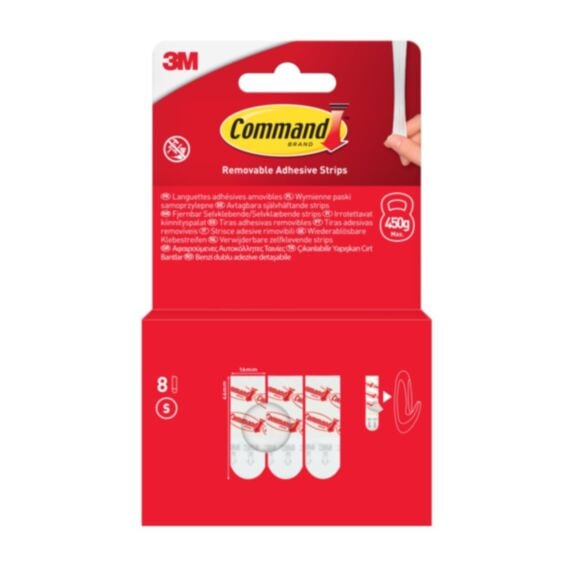 Languettes standard PM blanches x16 - 3M COMMAND