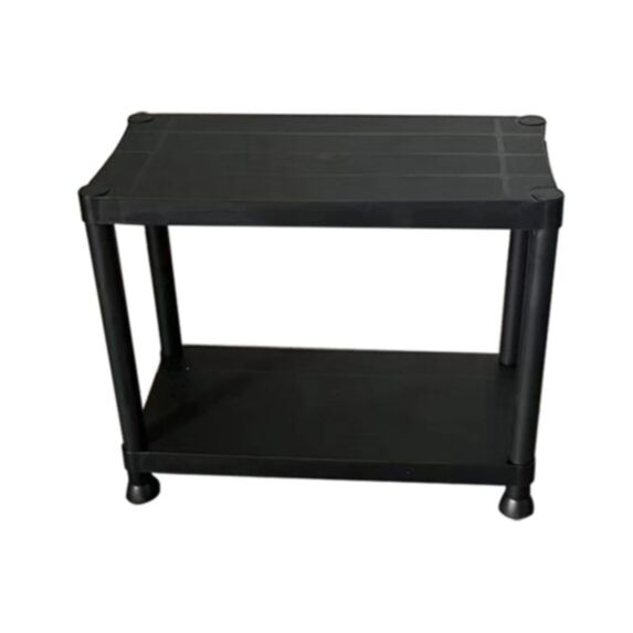 Etagère 2 tablettes 61 x 31 x 50 cm résine noir