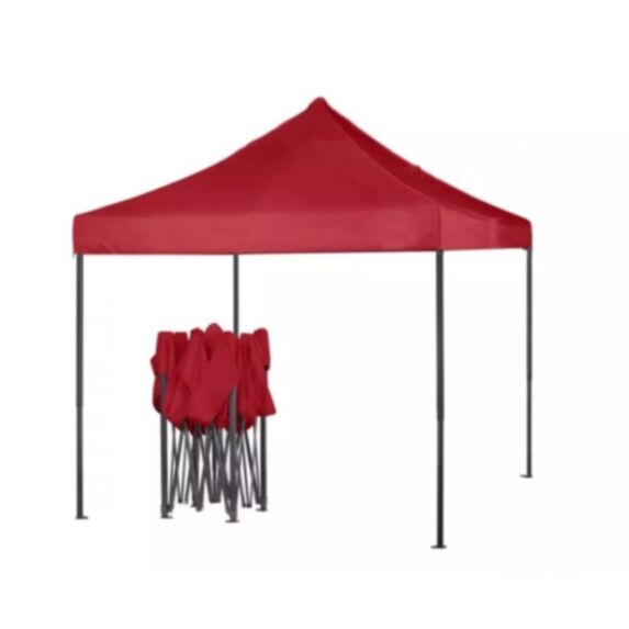 Gazebo acier inoxydable 600D Oxford 3 x 4,5 m rouge