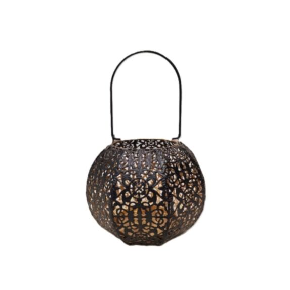 Porte-bougie 15x13cm noir/doré