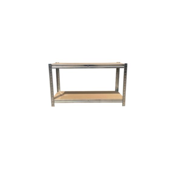 Etagère 2 tablettes 40 x 90 x 52 cm bois brut/métal