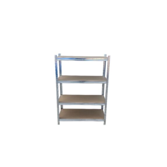 Etagère 4 tablettes 40 x 90 x 130 cm bois brut/métal
