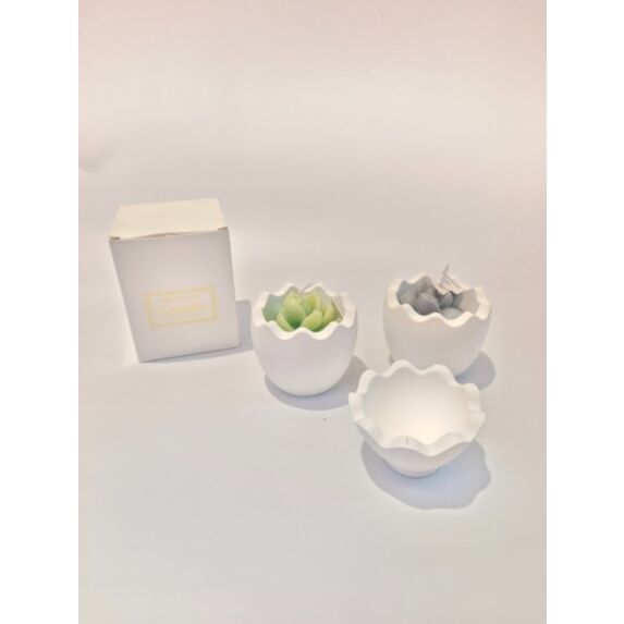 Bougie trompe l'œil 9x7cm vert