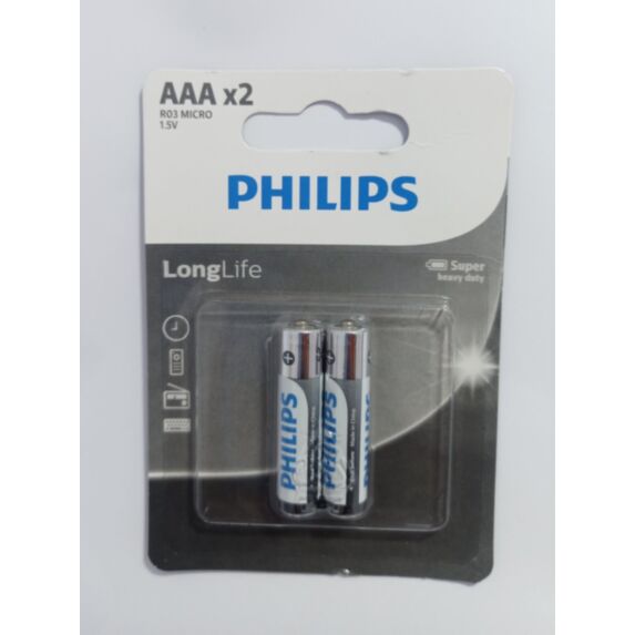 2 piles zinc Longlife AAA - PHILIPS