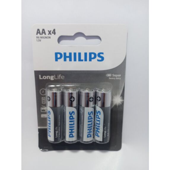4 piles zinc Longlife AA - PHILIPS