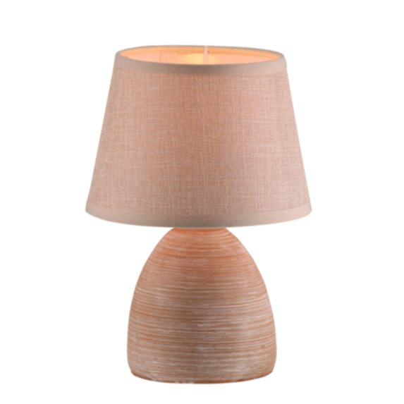 Lampe de table Neonis Ø17 x H14 cm céramique naturel
