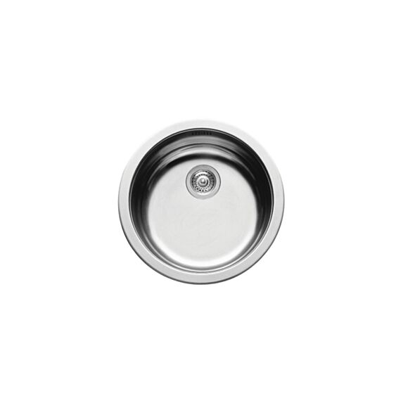 Evier 1 cuve rond Ø450 mm inox lisse + vidage  