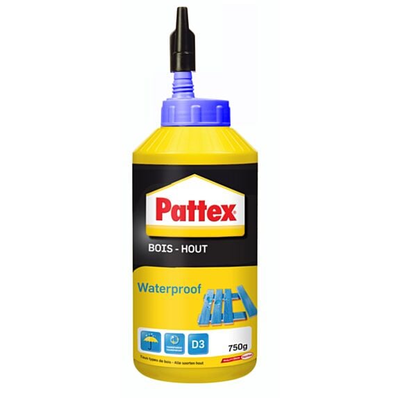 Colle à bois Waterproof extérieur biberon 750 g - PATTEX