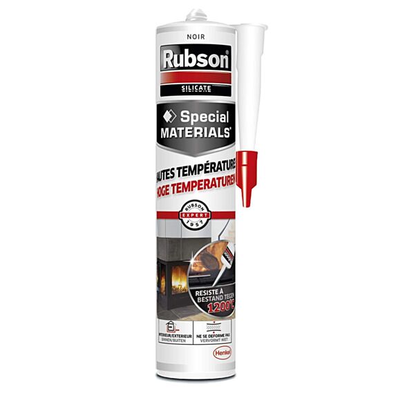 Mastic Spécial Hautes Températures 280 mL noir - RUBSON
