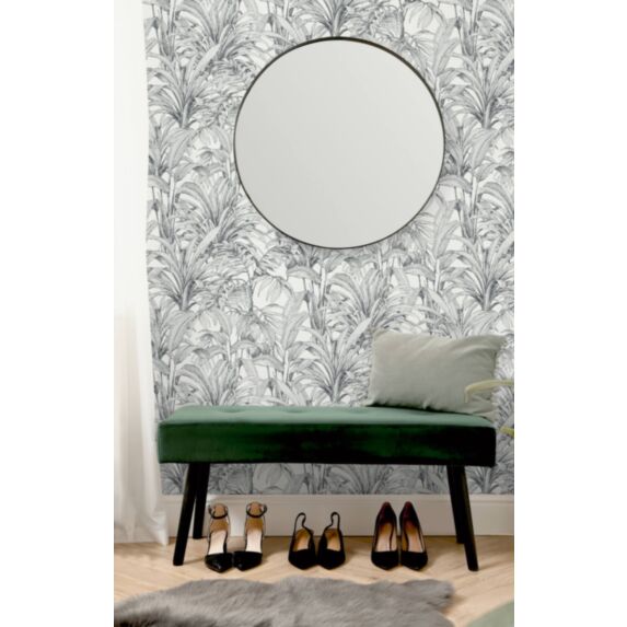 Papier peint vinyle intissé Aliare noir/blanc 0,53 x 10 m - GRANDECO