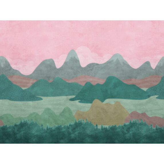 Papier peint panoramique Mountains Scene 3,71 x 2,80 m - GRANDECO