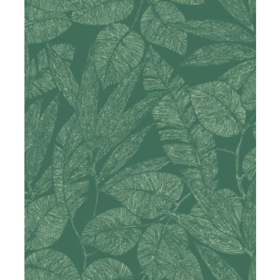 Papier peint expansé intissé Lorena vert foncé 0,53 x 10 m - GRANDECO