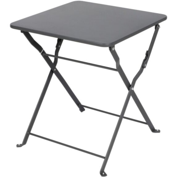Table pliable Mistral en métal gris anthracite 40 x 40 x h45 cm