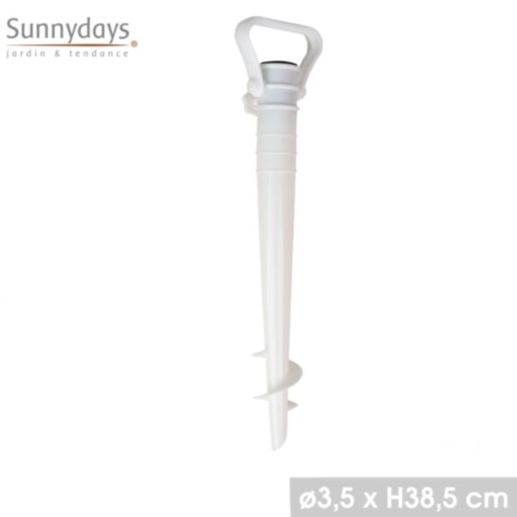 Pied de parasol de plage en plastique Ø3,5 x h38,5 cm
