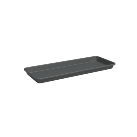 Soucoupe Madagascar rectangulaire 50 cm anthracite - ARTEVASI