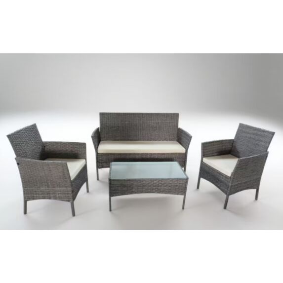 Salon jardin Urban table + 4 chaises noir
