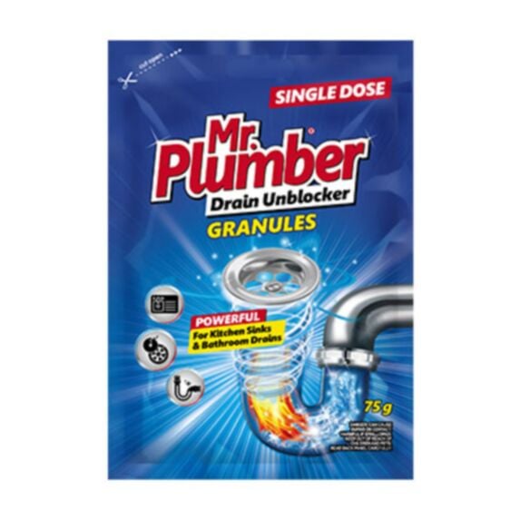 Déboucheur de canalisation granulés 75 g - MR PLUMBER