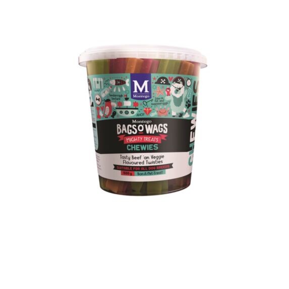 Snacking chien bœuf et légumes 500g Bags O Wags - MONTEGO
