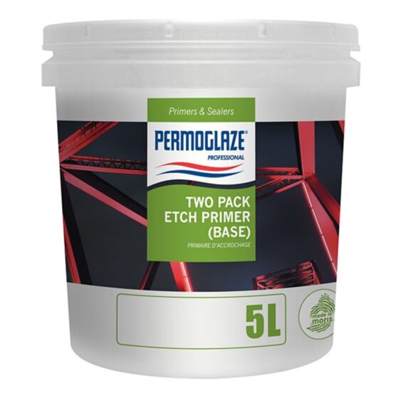 Primaire d’accrochage bicomposant universel Jaune 1L - PERMOGLAZE Two Pack Etch Primer