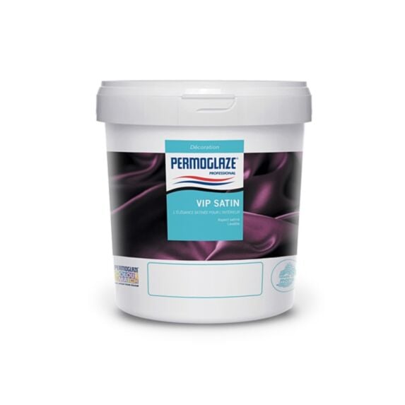 Peinture à émulsion acrylique de finition VIP Satin Interior base basic 5 L - PERMOGLAZE
