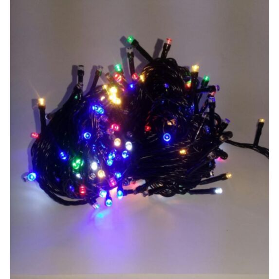 Guirlande lumineuse 200 led blanc ton chaud/multicolore
