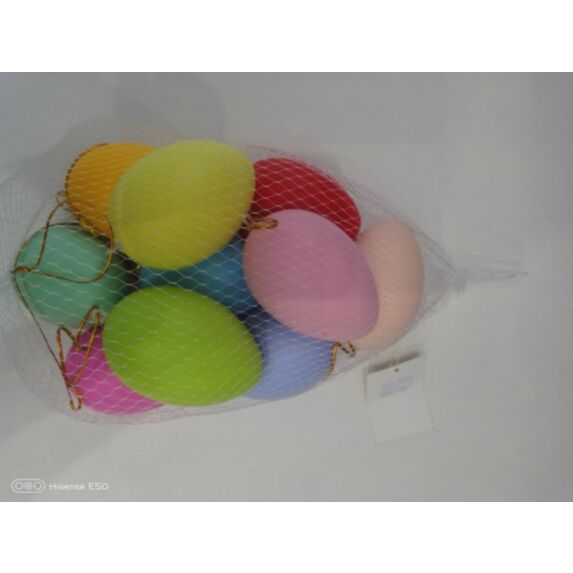 Set de 10 œufs multicolores à décorer 6 cm - HOBBYWORLD