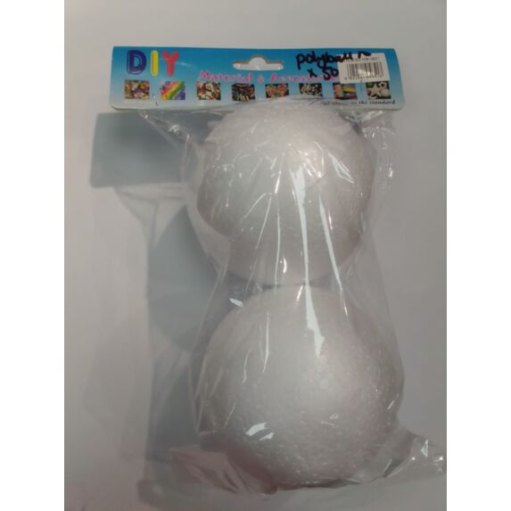 Set de 2 boules en polystyrène 10 cm à décorer - HOBBYWORLD