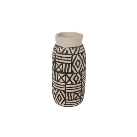 Vase décoratif céramique Etnik sablé ø 12 x 30,5 cm