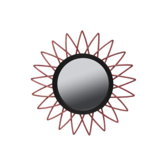 Miroir décoratif en bois/bambou Ø60 cm