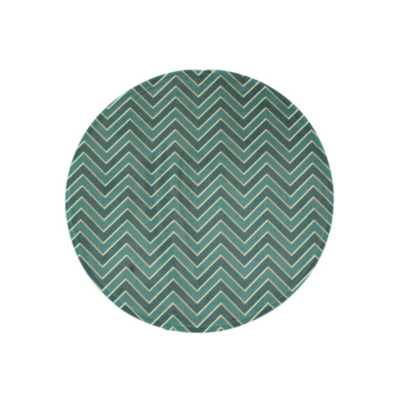Tapis déco Vert Chic finition flannelle Ø60 cm 2 assortis