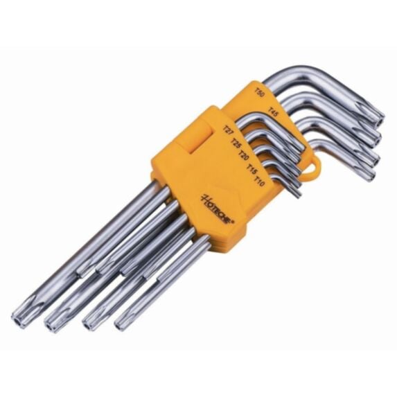 Jeu de clés Torx longues, 9 pièces T10 à T50 - HOTECHE