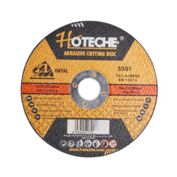 Disque abrasif de coupe métal acier 115x1x22,23mm noir - HOTECHE