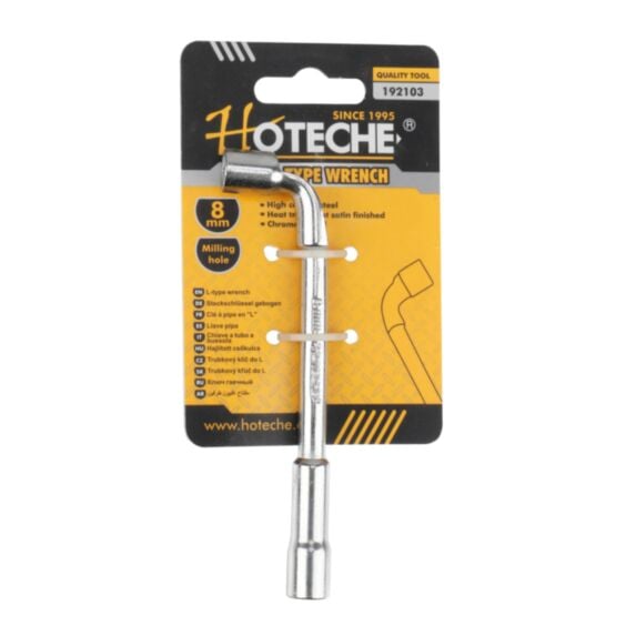Clé en L en acier 8 mm avec trou usiné - HOTECHE