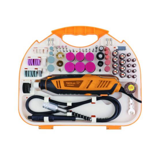 Coffret mini-meuleuse 200W avec 210 accessoires orange - HOTECHE