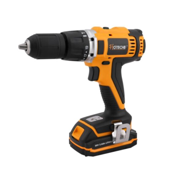 Perceuse sans fil 20V lithium 2x2000mAh orange - HOTECHE