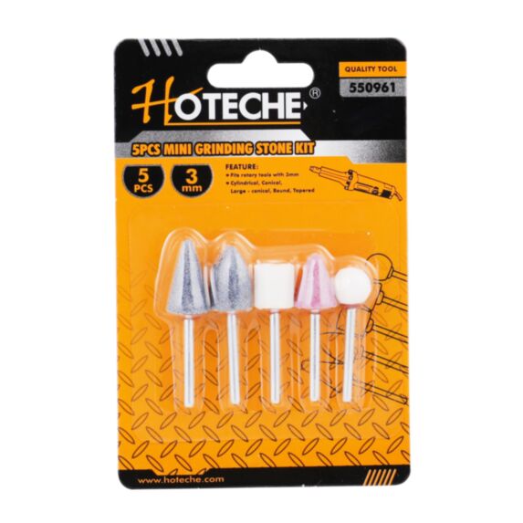 Kit de mini-meules sur tige queue 3 mm 5 pièces multicolore - HOTECHE