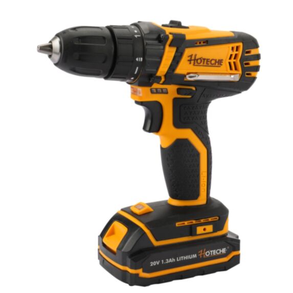 Perceuse sans fil 20V lithium mandrin Ø10mm noir orange - HOTECHE