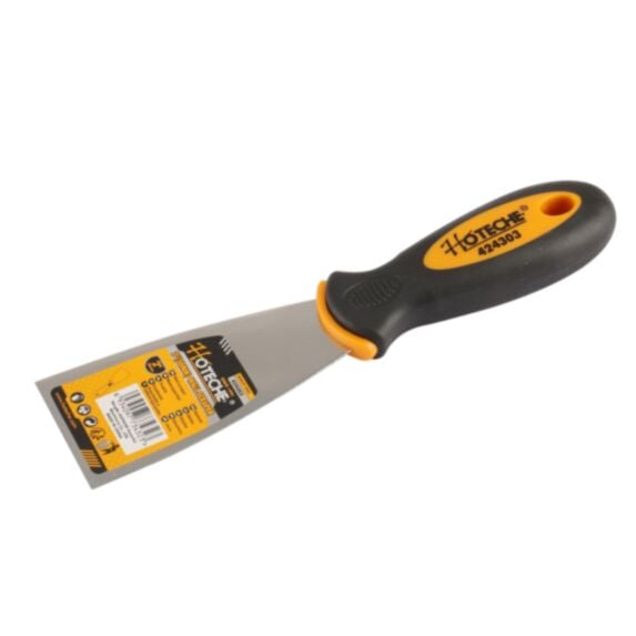 Couteau à enduire manche bi-matière 5cm noir et orange - HOTECHE