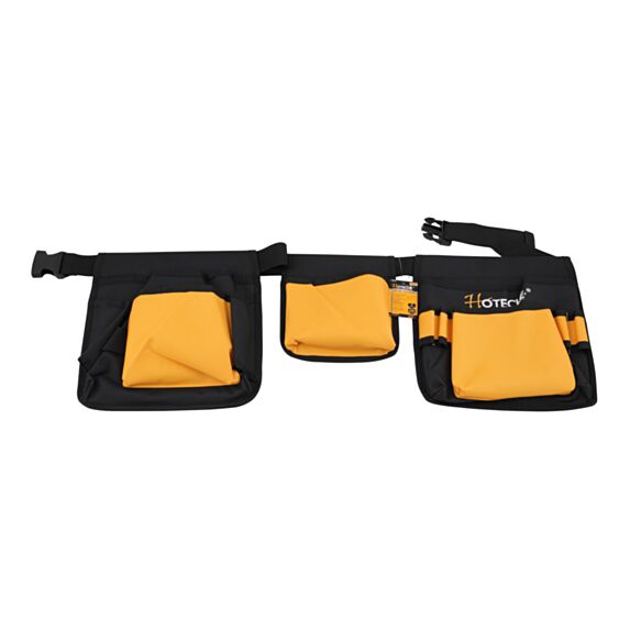 Ceinture porte-outils tissu jaune robuste plusieurs compartiments - HOTECHE
