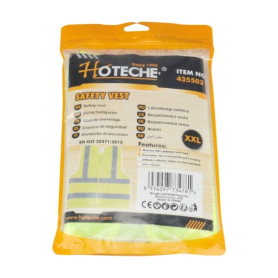 Gilet de sécurité polyester taille XXL jaune - HOTECHE