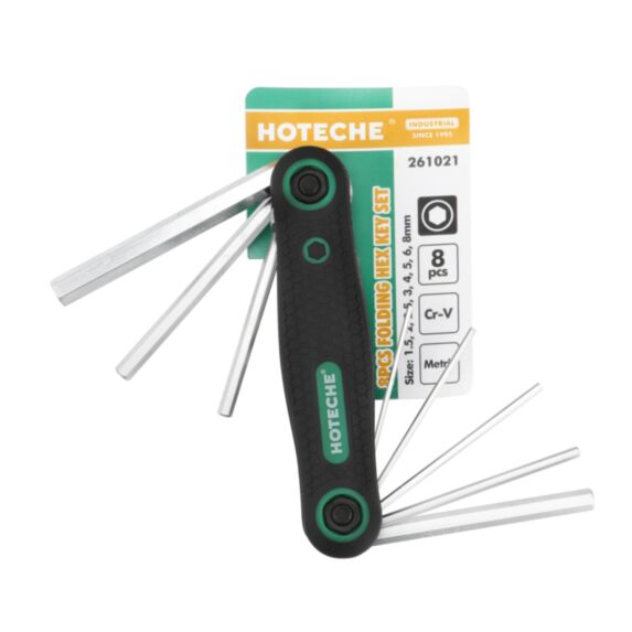Jeu de clés mâles Allen pliables, 8 pièces 15-8 mm - HOTECHE