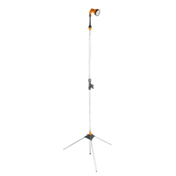Douche extérieure polyvalente avec trépied 220x60cm orange - HOTECHE