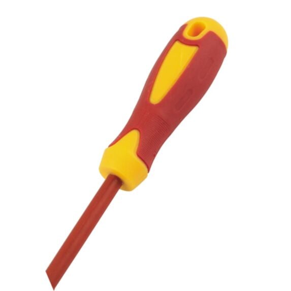 Tournevis plat VDE plastique 2,5x75mm rouge jaune - HOTECHE
