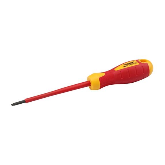 Tournevis plat VDE 3,5x100mm plastique manche rouge jaune - HOTECHE