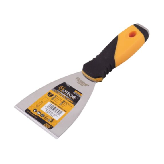 Couteau à enduire acier 12,5cm noir jaune - HOTECHE